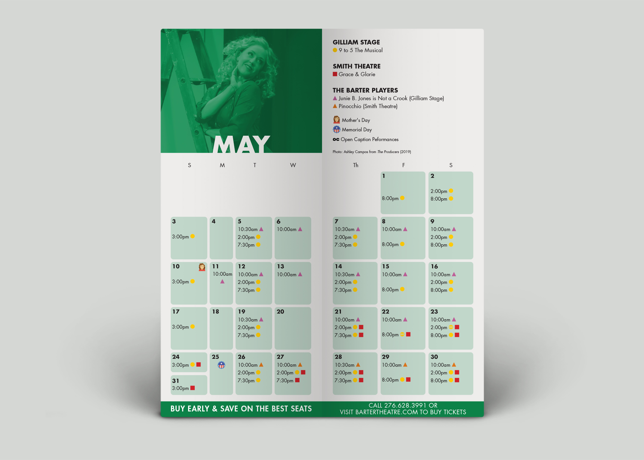 Barter Theatre 2020 Catalog Calendar Spread 1