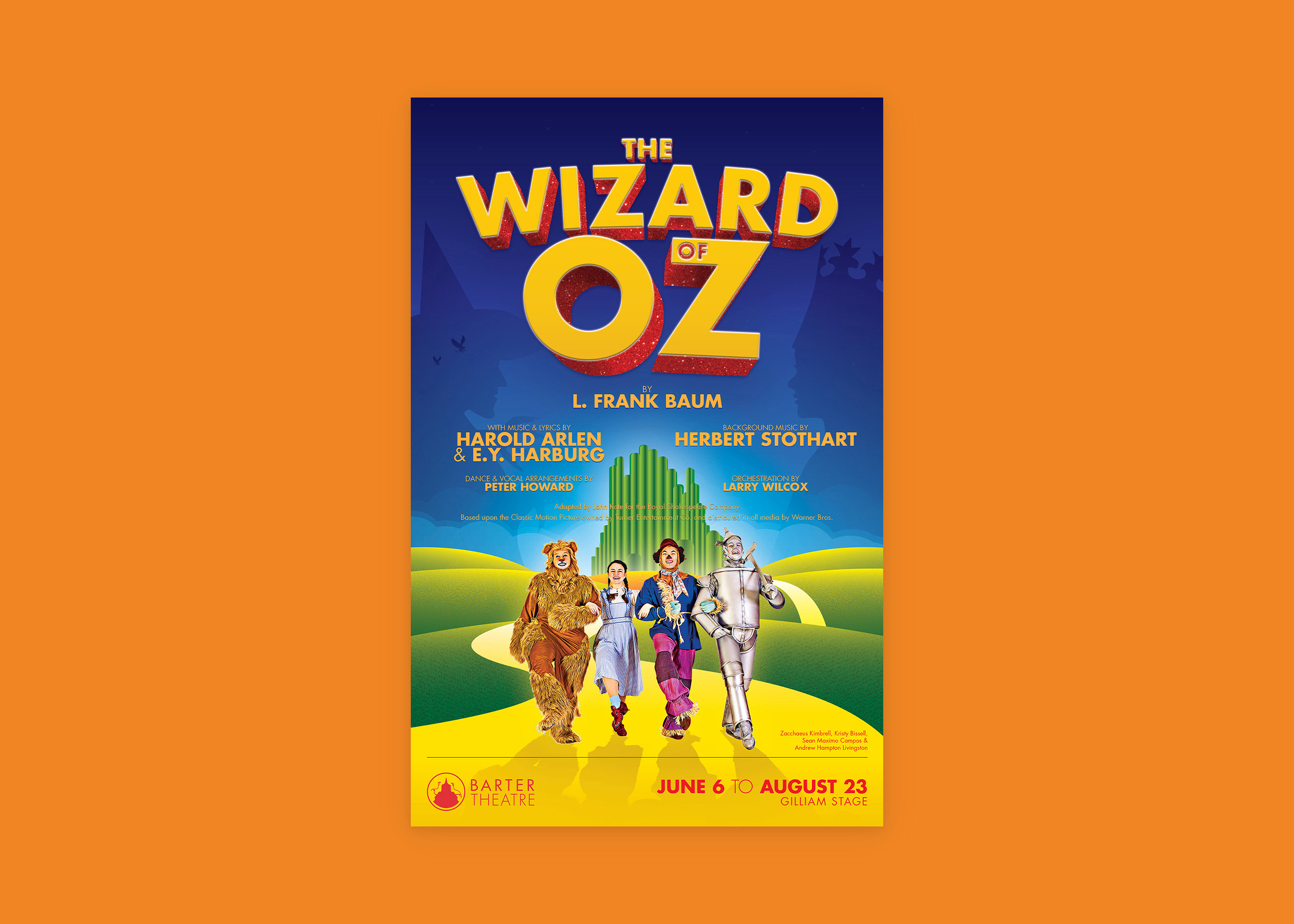 The Wizard of Oz Poster on Color BG