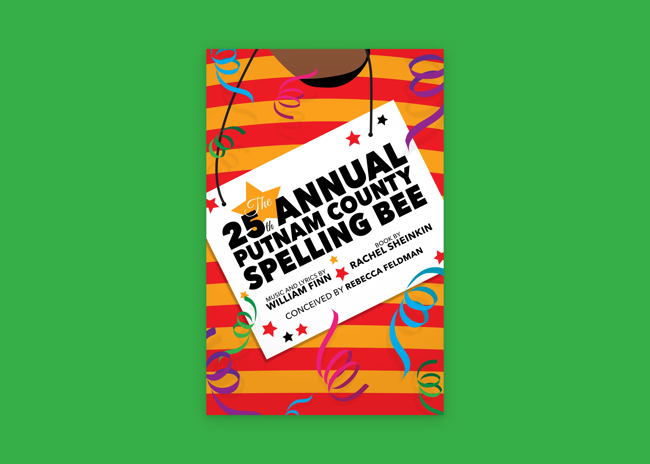 The 25th Annual Putnam County Spelling Bee Poster of Color BG